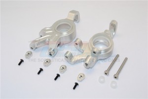 GPM TXM021N ALUMINUM FRONT KNUCKLE ARMS WITH COLLARS FOR 6S TRAXXAS XMAXX 6S - Silver - TXM021N-S