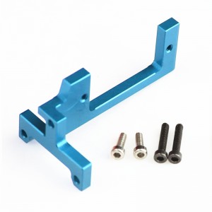 Aluminum Gearbox Steering Gear Bracket Servo Mount For 1/14 Tamiya RC Truck Trailer Scania MAN Actros - TRA007/BU