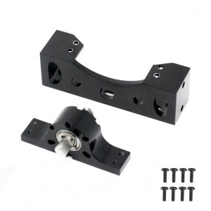 Aluminum Axle Holder Bridge Extend Driveshaft Hanger Beam RC 1/14 Tamiya Tractor Trailer Truck - TRA005/BK