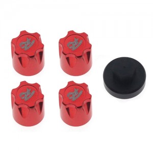 Aluminum M4 1.9 2.2 Inch Nut Wheel Rim Cap For 1/10 RC Crawler TRAXXAS TRX-4 AXIAL AX10 SCX10 ROCK TRUCK - RED - WNM401/RE