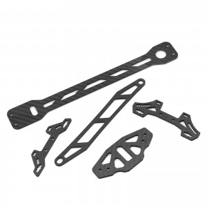 Carbon Fiber Shock Tower Battery Plate Upper Deck Bumper Plate 1/10 RC TAMIYA TT02 Touring Car - TT02-SET