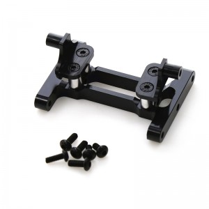 Aluminum Rear Chassis Mount For Tamiya 1/14 RC Tractor Trailer Truck Man Scania Actros - BLACK - TRA-009/BK