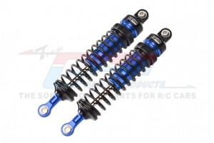 GPM HR102F ALUMINUM FRONT ADJUSTABLE SPRING DAMPERS 102mm LOSI 1/10 4WD HAMMER REY U4 ROCK RACER LOS03030 - BLUE - HR102F-B-BK