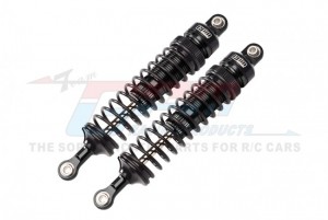 GPM HR102F ALUMINUM FRONT ADJUSTABLE SPRING DAMPERS 102mm LOSI 1/10 4WD HAMMER REY U4 ROCK RACER LOS03030 - BLACK - HR102F-BK-BK