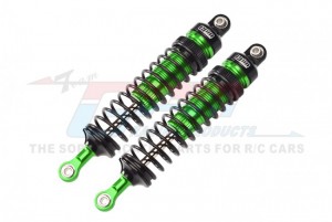 GPM HR102F ALUMINUM FRONT ADJUSTABLE SPRING DAMPERS 102mm LOSI 1/10 4WD HAMMER REY U4 ROCK RACER LOS03030 - GREEN - HR102F-G-BK