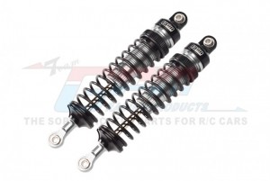 GPM HR102F ALUMINUM FRONT ADJUSTABLE SPRING DAMPERS 102mm LOSI 1/10 4WD HAMMER REY U4 ROCK RACER LOS03030 - SILVER - HR102F-S-BK