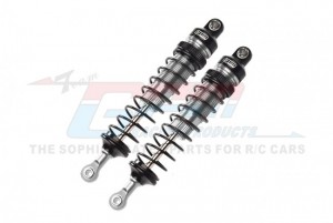 GPM RK108F ALUMINUM FRONT ADJUSTABLE SPRING DAMPERS - 108mm LOSI 1/10 4WD HAMMER REY U4 ROCK RACER LOS03030 - SILVER - RK108F-S-BK