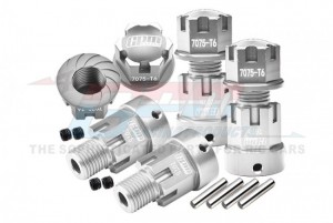 GPM SCX6010+20MM ALU HEX ADAPTERS +20mm WHEEL LOCK AXIAL 1/6 4WD SCX6 JEEP JLU WRANGLER AXI05000 - SILVER - SCX6010+20MM-S