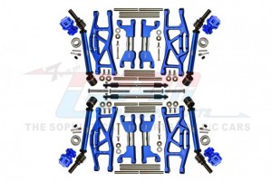 GPM TXMS100N COMBO UPGRADE PARTS WIDENING KIT FOR 1/10 TRAXXAS 1/10 MAXX 89076-4 / MAXX W/WIDE 89086-4 MONSTER - BLUE - TXMS100N-B