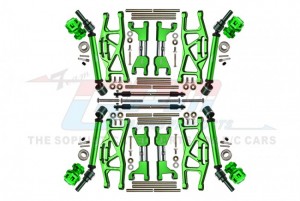 GPM TXMS100N COMBO UPGRADE PARTS WIDENING KIT FOR 1/10 TRAXXAS 1/10 MAXX 89076-4 / MAXX W/WIDE 89086-4 MONSTER - GREEN - TXMS100N-G