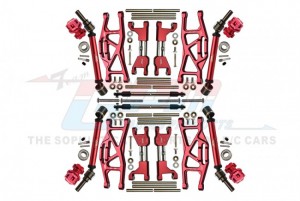 GPM TXMS100N COMBO UPGRADE PARTS WIDENING KIT FOR 1/10 TRAXXAS 1/10 MAXX 89076-4 / MAXX W/WIDE 89086-4 MONSTER - RED - TXMS100N-R