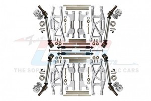 GPM TXMS100N COMBO UPGRADE PARTS WIDENING KIT FOR 1/10 TRAXXAS 1/10 MAXX 89076-4 / MAXX W/WIDE 89086-4 MONSTER - SILVER - TXMS100N-S