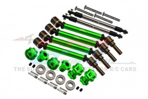 GPM TXMS143FRSN F / R CVD DRIVE SHAFT W/ HEX ADAPTER WHEEL LOCK FOR 1/10 TRAXXAS 1/10 MAXX 89076-4 / MAXX W/WIDE 89086-4 MONSTER - GREEN - TXMS143FRSN-G