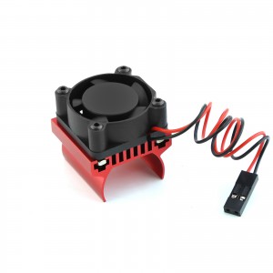 Aluminum 180 Motor HeatSink Cooling Fan For TRAXXAS 1/18 RC TRX4-M CRAWLER FORD BRONCO 97074-1 / DEFENDER 97054-1 - RED - TRX4M-180FAN01/RE