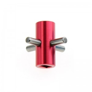 Aluminum Fixed Diff Lock Spool Shaft For 1/10 Tamiya TT-02 TT02D 1/10 RC Touring Car - RED - TT02-11/RE