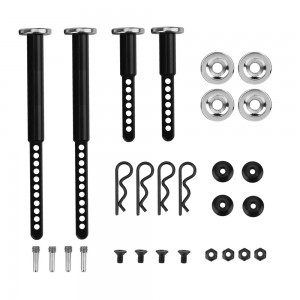 Magnet Front & Rear Extended Body Post Mounts 1/10 RC Axial SCX10 II 90046 Crawler Car - SCX10II-005/BK