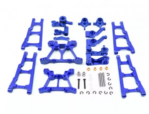 Aluminum Full Upgrade parts Set For 1/10 RC TRAXXAS SLASH 4X4 SHORT COURSE 68086-4 - BLUE - COMBO-SLASH4X4/BU