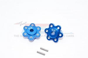 ALUMINIUM 2.2 WHEEL HUB ADAPTERS  (9MM THICKNESS)ECONOMY VERSION  AXIAL YETI ROCK RACER - Blue - YT009B-B