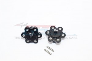 ALUMINIUM 2.2 WHEEL HUB ADAPTERS  (9MM THICKNESS)ECONOMY VERSION  AXIAL YETI ROCK RACER - YT009B-BK