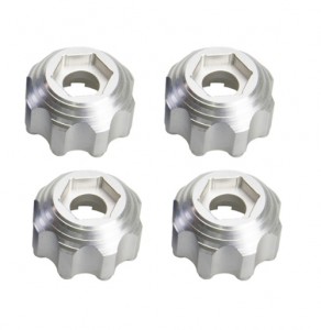 Aluminum Hex Adapater For PRO-LINE 8X32 To 17mm 1/2 OFFSET PRO-LINE 8x32 3.8 Wheel  6353-00 / 6345-00 - SILVER - PRO635600/SI