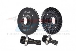 GPM XRT1032TS STEEL 32 / 10T FRONT AND REAR DIFFERENTIAL GEAR SET 7791 7792 TRAXXAS 1/6 XRT 8S 1/5 X-MAXX 6S 8S - XRT1032TS-BK