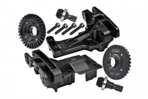 GPM XRT12131032 ALU 7075 F AND R UPPER BULKHEAD WITH DIFFERENTIAL GEAR SET 32/10T TRAXXAS 1/5 X-MAXX 8S TRAXXAS 1/6 XRT 8S - BLACK - XRT12131032-BK