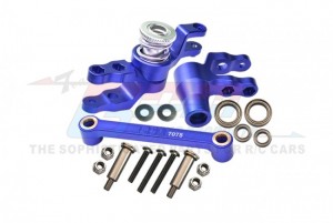 GPM TXMS048N ALUMINUM 7075-T6 FRONT STEERING ASSEMBLY 8946 TRAXXAS 1/10 MAXX / MAXX W/WIDE MONSTER - BLUE - TXMS048N-B