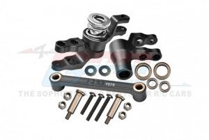 GPM TXMS048N ALUMINUM 7075-T6 FRONT STEERING ASSEMBLY 8946 TRAXXAS 1/10 MAXX / MAXX W/WIDE MONSTER - BLACK - TXMS048N-BK