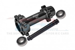 GPM MX007 ALUMINUM 7075 REAR WHEEL HUB HEX LARGER INNER BEARINGS LOS262012 LOSI 1/4 PROMOTO-MX MOTORCYCLE - BLACK - MX007-BK