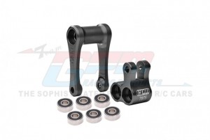 GPM MX030 ALUMINUM 7075-T6 ALUMINUM KNUCKLE & PULL ROD ( LARGER INNER BEARINGS ) LOS264001 LOSI 1/4 PROMOTO-MX MOTORCYCLE - BLACK - MX030-BK