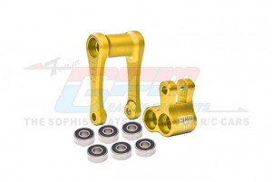 GPM MX030 ALUMINUM 7075-T6 ALUMINUM KNUCKLE & PULL ROD ( LARGER INNER BEARINGS ) LOS264001 LOSI 1/4 PROMOTO-MX MOTORCYCLE - GOLD - MX030-R