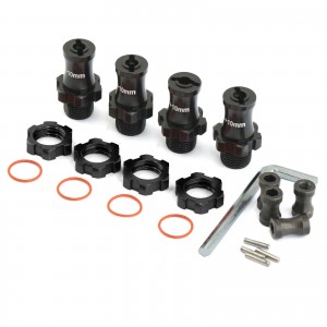 Aluminum 17mm Wheel Hub + 10mm Offset TRAXXAS SLASH 4X4 VXL 2WD RUSTLER STAMPEDE - BLACK - TRX17+10MM/BK