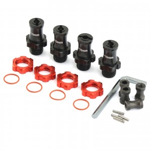 Aluminum 17mm Wheel Hub + 10mm Offset TRAXXAS SLASH 4X4 VXL 2WD RUSTLER STAMPEDE - RED - TRX17+10MM/RE