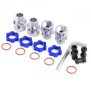 Aluminum 12mm To 17mm Convert Wheel Hub TRAXXAS SLASH 4X4 VXL 2WD RUSTLER STAMPEDE - BLUE - TRX1217MM/BU