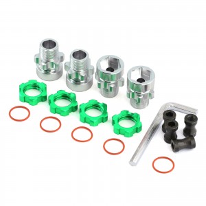 Aluminum 12mm To 17mm Convert Wheel Hub TRAXXAS SLASH 4X4 VXL 2WD RUSTLER STAMPEDE - TRX1217MM/GR