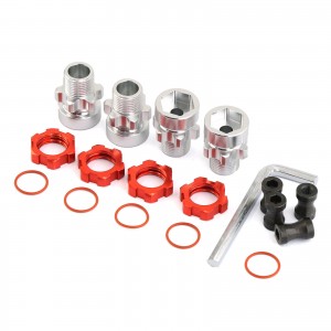 Aluminum 12mm To 17mm Convert Wheel Hub TRAXXAS SLASH 4X4 VXL 2WD RUSTLER STAMPEDE - RED - TRX1217MM/RE