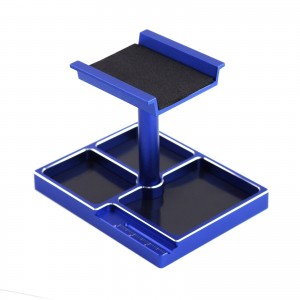 Aluminum 360 Degree Rotation Pit Stand For 1/18 TRAXXAS TRX-4M 1/24 SCX24 XC-1 - BLUE - ST18/BU