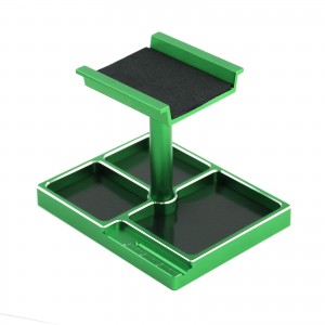 Aluminum 360 Degree Rotation Pit Stand For 1/18 TRAXXAS TRX-4M 1/24 SCX24 XC-1 - GREEN - ST18/GR