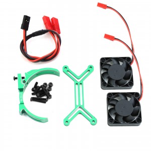 Aluminum HeatSink Dual Fan 56 - 58mm 5687 56113 1/6 TRAXXAS XRT 8S X-MAXX 1/5 ARRMA KRATON OUTCAST 8S - GREEN - MHS5658/GR