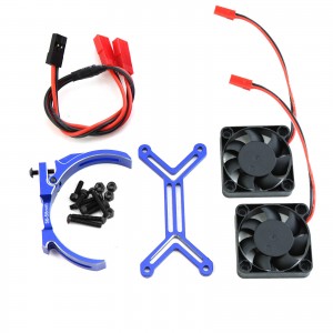 Aluminum HeatSink Dual Fan 47 - 49mm 4985 1717 TRAXXAS XRT 8S X-MAXX ARRMA KRATON OUTCAST 8S - BLUE - MHS4749/BU