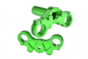 GPM MX028 ALUMINUM 7075 TRIPLE CLAMP SET LOS264004 LOSI RC 1/4 PROMOTO-MX MOTORCYCLE - GREEN - MX028-G