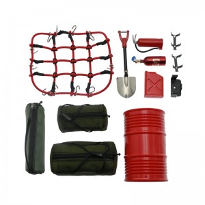 Decoration Accessories Parts Storage Bag Extinguisher Shovel Fuel Tank Luggage Net 1/10 AXIAL SCX10II TRAXXAS TRX-4 Crawler - AS-TRX4/GR