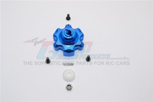 GPM TXM035 ALUMINIUM SPUR GEAR ADAPTER FOR 6S TRAXXAS XMAXX 6S - Blue - TXM035-B