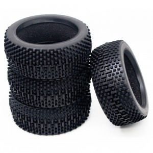 110mm Rubber Tire Set 110mm x 43mm 1/8 RC Off-Road Buggy Losi HPI Kyosho MP9 MP10 - TY11043