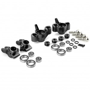 Aluminum Front Knuckle & Rear Hub Carrier AR330404 AR330405 For ARRMA 1/7 FIRETEAM 1/8 KRATON NOTORIOUS OUTCAST 6S BLX - BLACK - RS-AR3304045/BK