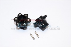 ALUMINIUM 2.2 WHEEL HUB ADAPTERS  (14MM THICKNESS) ECONOMY VERSION AXIAL YETI ROCK RACER - YT014B-BK