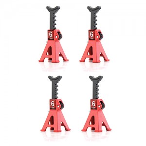1 Set Of Adjustable Jack Stands For TRAXXAS 1/18 TRX-4M 1/24 AXIAL RACING RC SCX24 Mini Crawler - RED - AS-JS018/RE