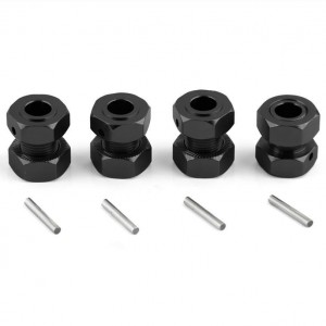 Aluminum Extended Wheel Hex Hub Adapter ARA310910 For 1/10 Arrma Kraton Outcast - BLACK - ARA310910/BK