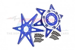 GPM MX0606FR ALUMINUM 7075 FRONT & REAR WHEEL PATTERN BUCKLE LOS46002 LOSI RC 1/4 PROMOTO-MX MOTORCYCLE LOS06000 - BLUE - MX0606FR-B