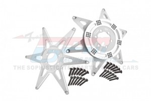 GPM MX0606FR ALUMINUM 7075 FRONT & REAR WHEEL PATTERN BUCKLE LOS46002 LOSI RC 1/4 PROMOTO-MX MOTORCYCLE LOS06000 - SILVER - MX0606FR-S